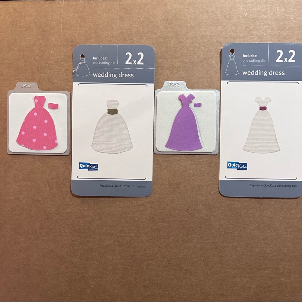 Quickutz WEDDING DRESS dies 2”x 2”